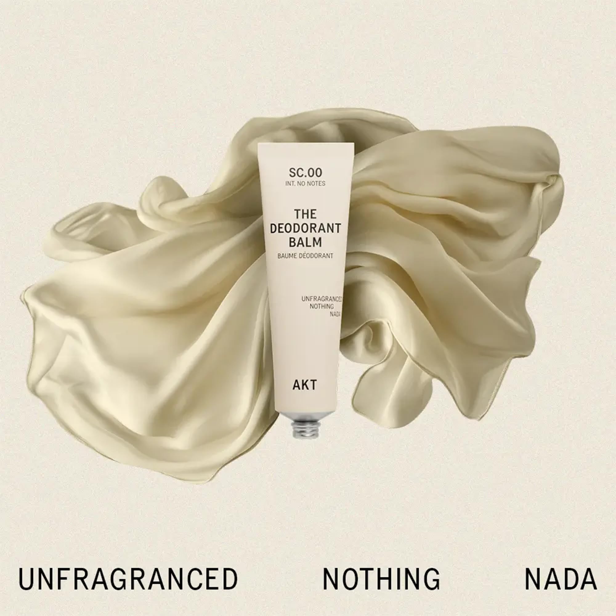 AKT Deodorant Balm leaves an invisible finish after absorption.