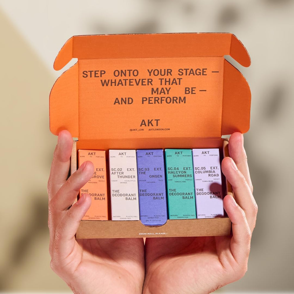 AKT balm application on palm shows precise sizing for targeted use.