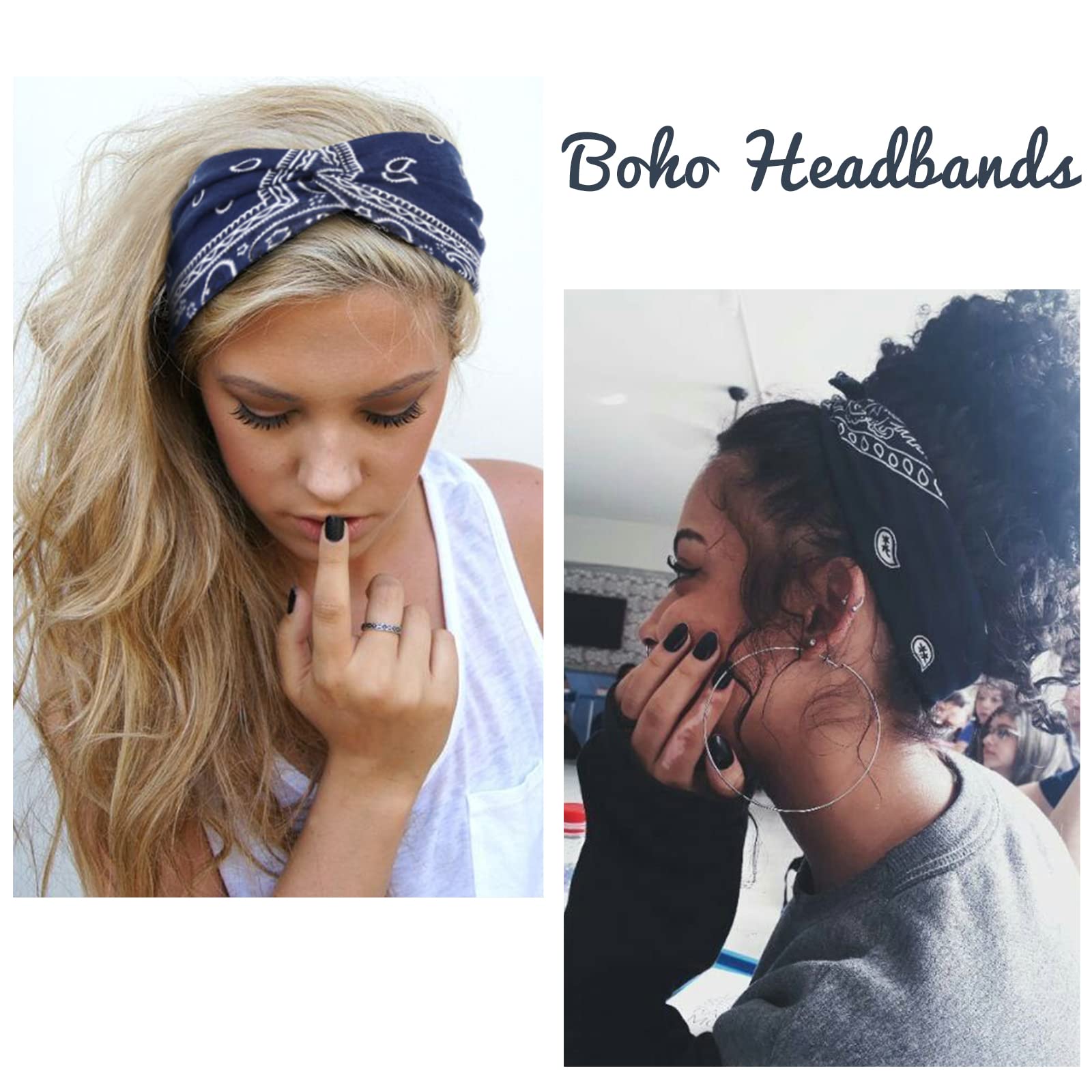AKTVSHOW boho floral pattern headband adds vibrant style