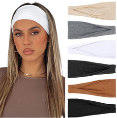 AKTVSHOW headband close-up showing non-slip grip for workouts.