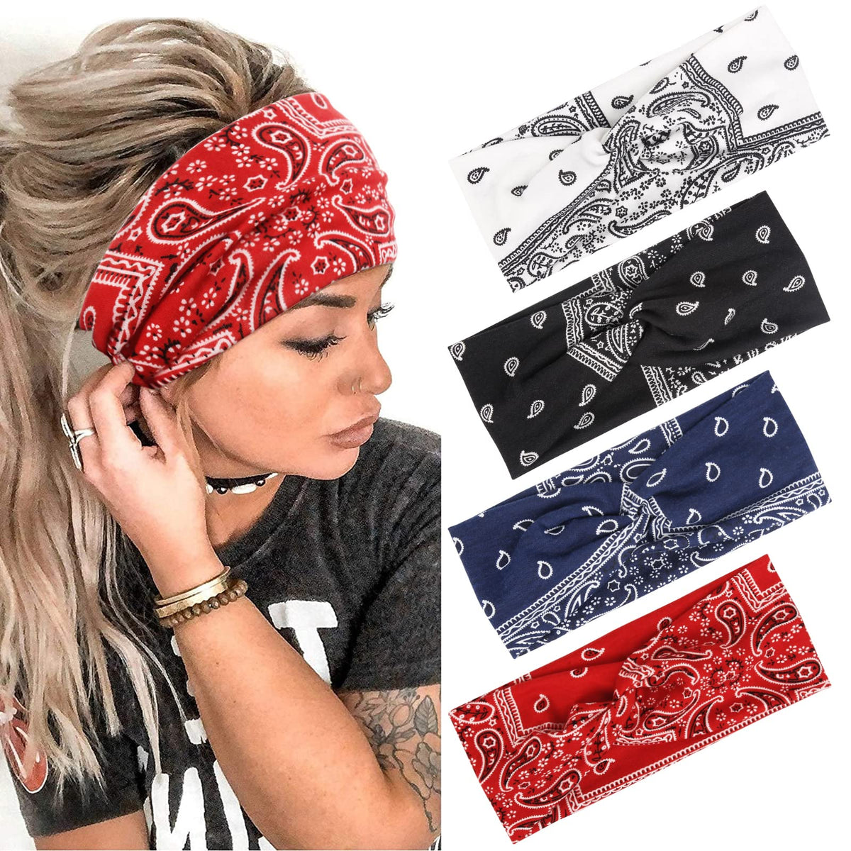 AKTVSHOW headband with cross design for secure fit during workouts