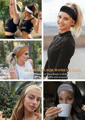 AKTVSHOW headband non-slip grip maintains secure wear during activity.