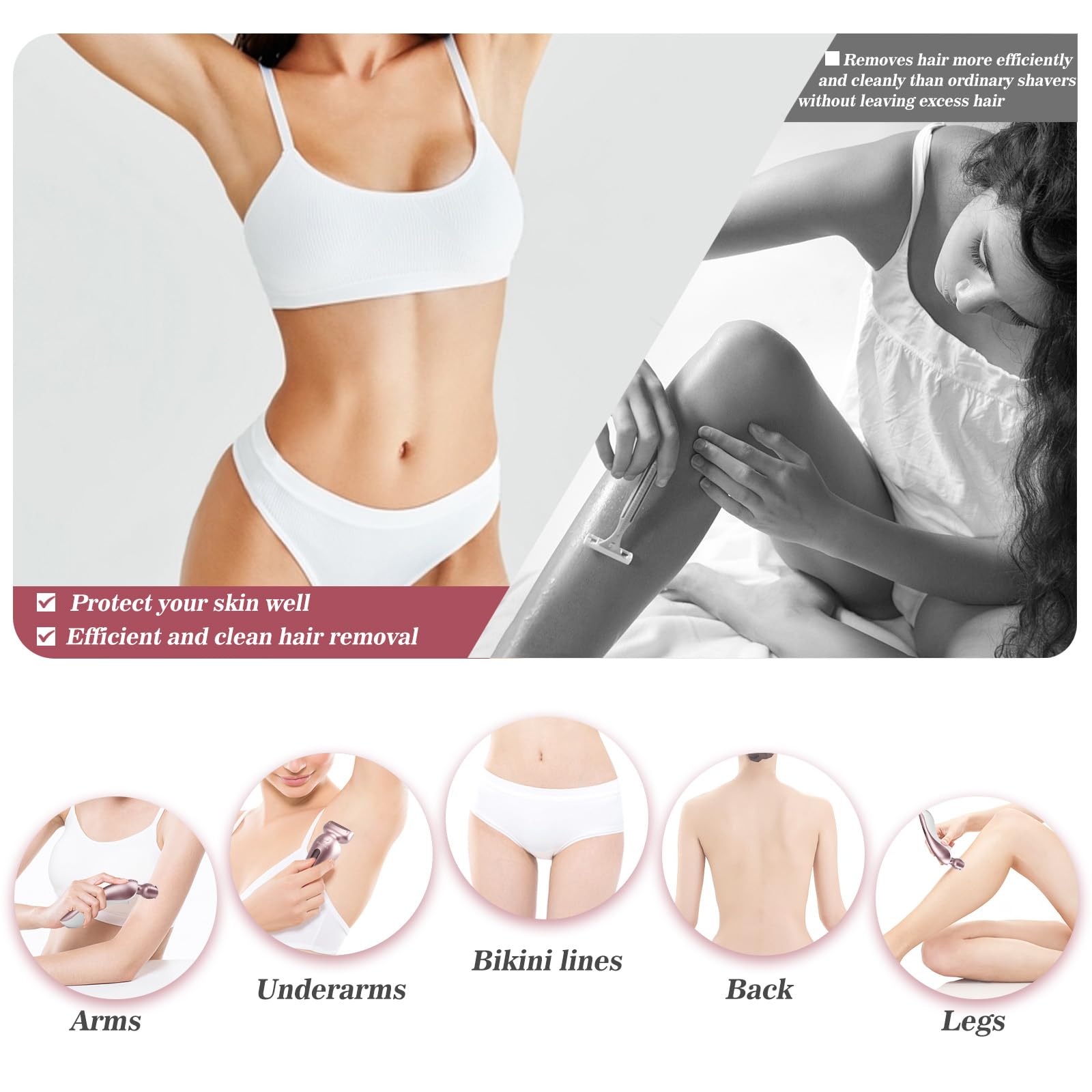 Akunbem 3-in-1 blades efficiently remove hair with minimal irritation