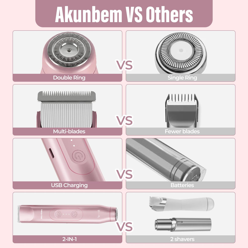 Akunbem bikini and underarm hair remover for quick touch-ups.