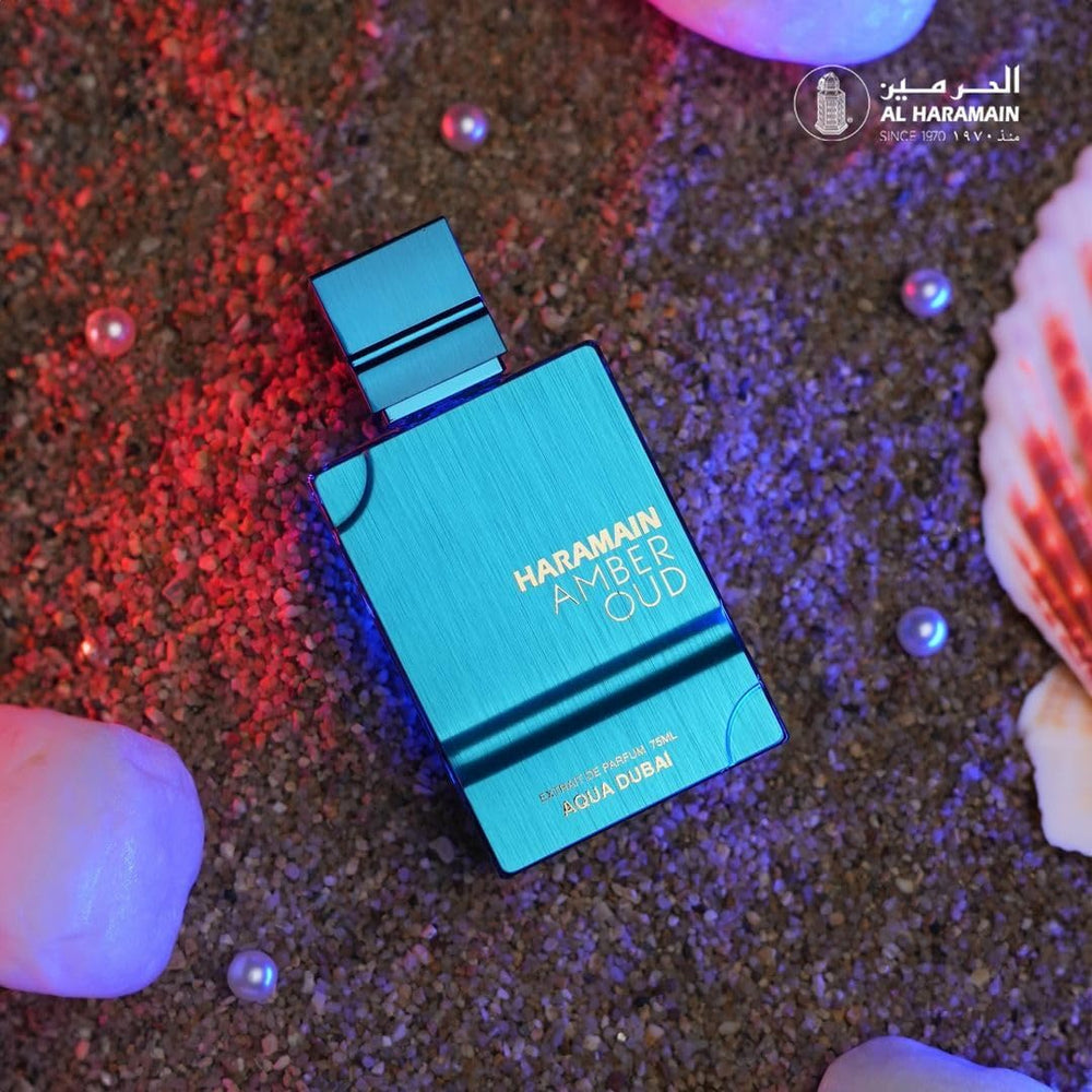Al Haramain Amber Oud Aqua Dubai vanilla-base conveys smooth, lingering allure