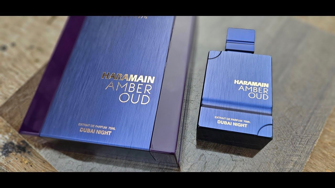 Al Haramain Amber Oud Dubai Night amber and woods base for warm, lasting scent