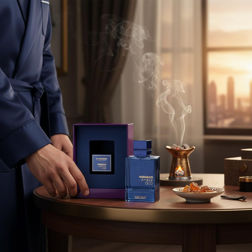 Al Haramain Amber Oud Dubai Night box, gift-ready presentation