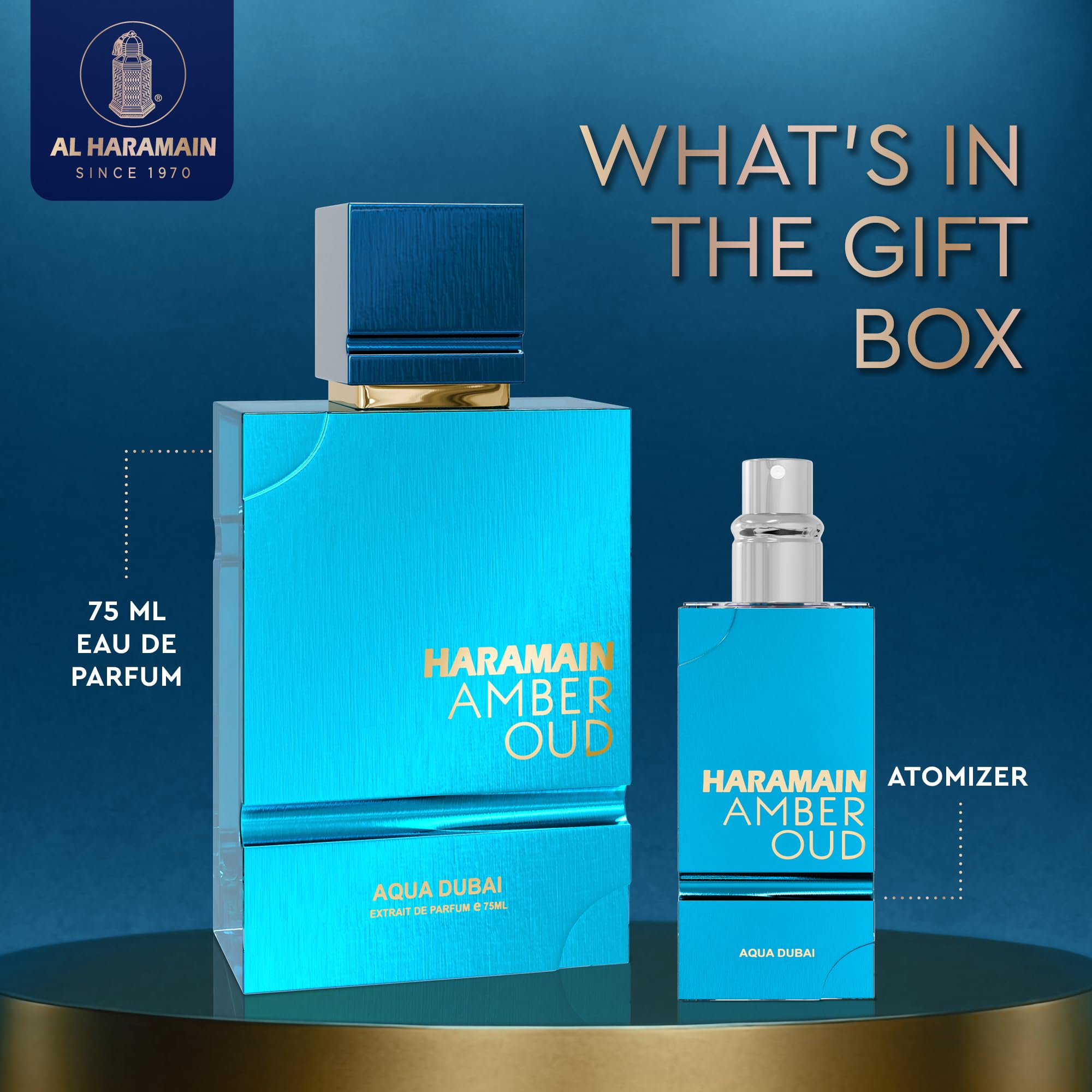 Al Haramain Amber Oud fruity heart with melon and pineapple adds tropical warmth.