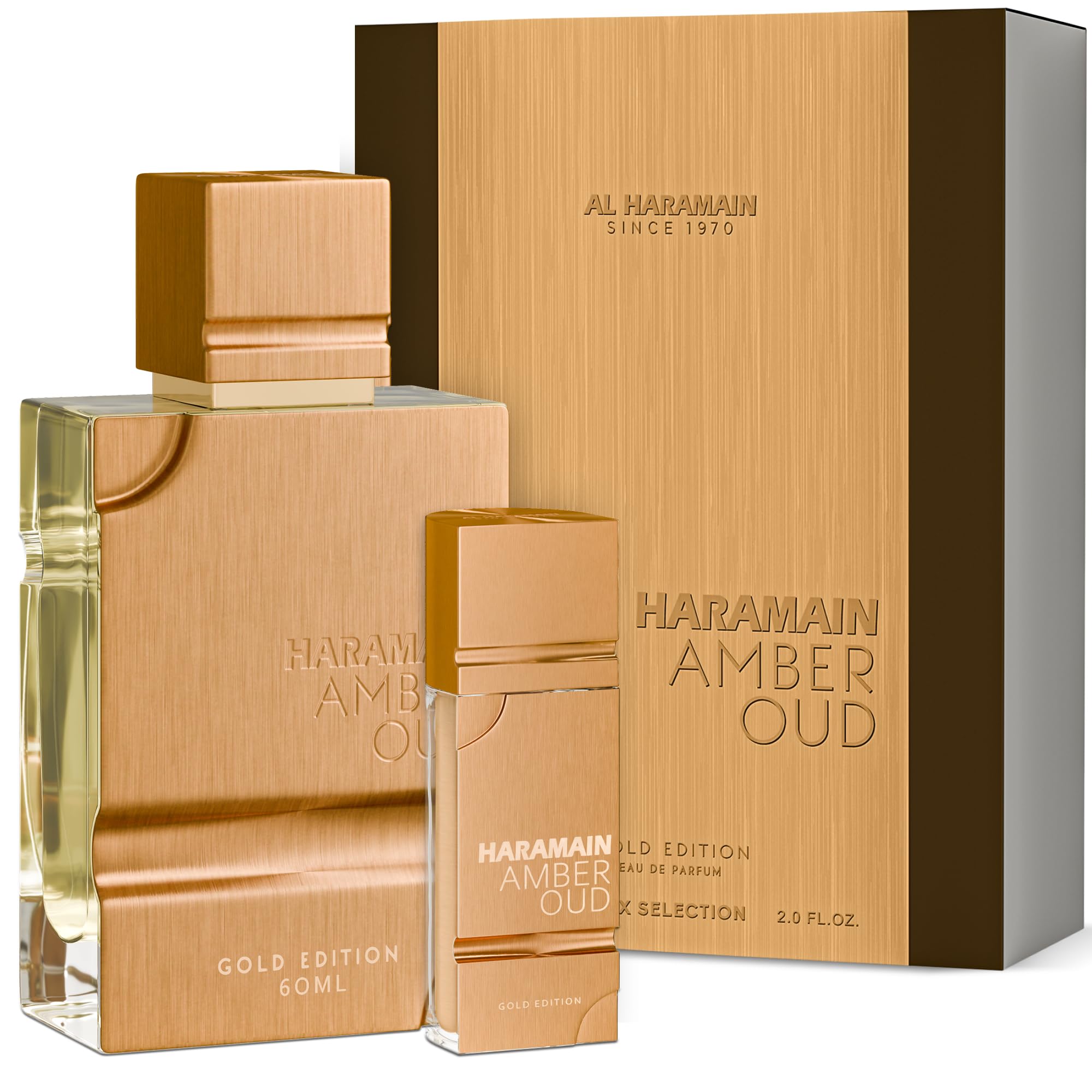 Al Haramain Amber Oud Gold Edition bottle front showcasing premium fragrance