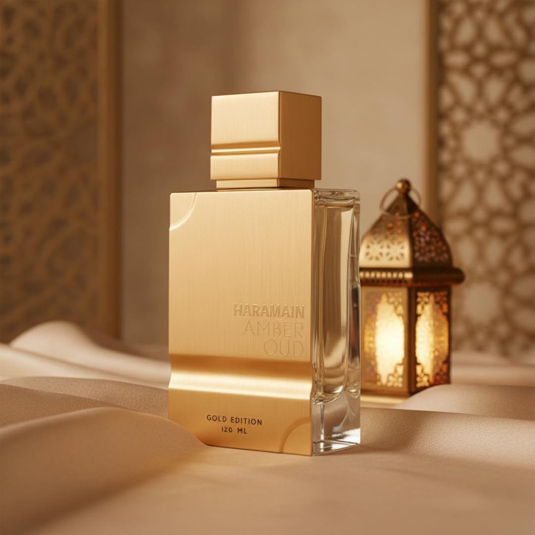 Al Haramain Amber Oud Gold Edition spray action supports a smooth, long-lasting scent trail.