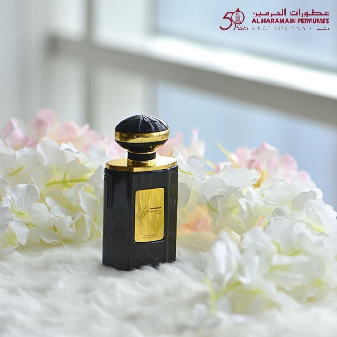 Al Haramain Junoon Noir EDP lifestyle scene hints at an evening out