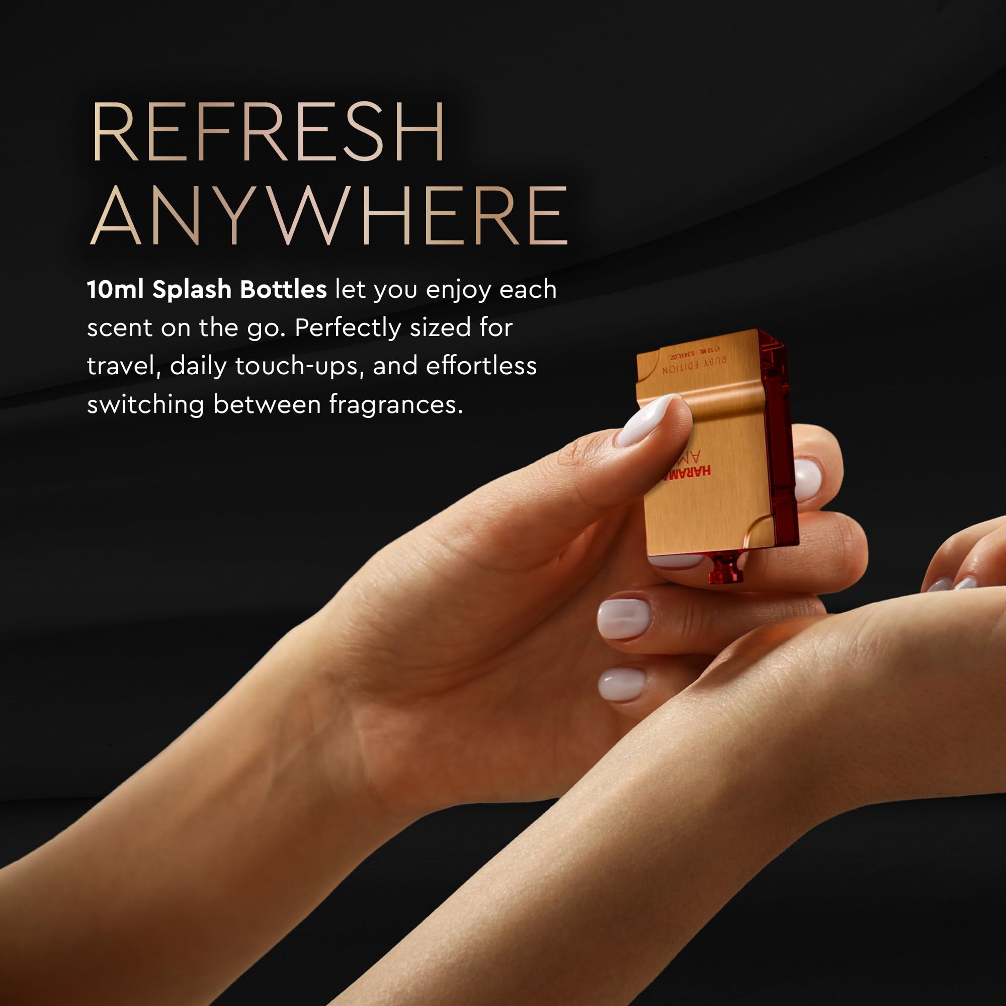 Al Haramain Ruby Edition mini bottle, bold evening appeal