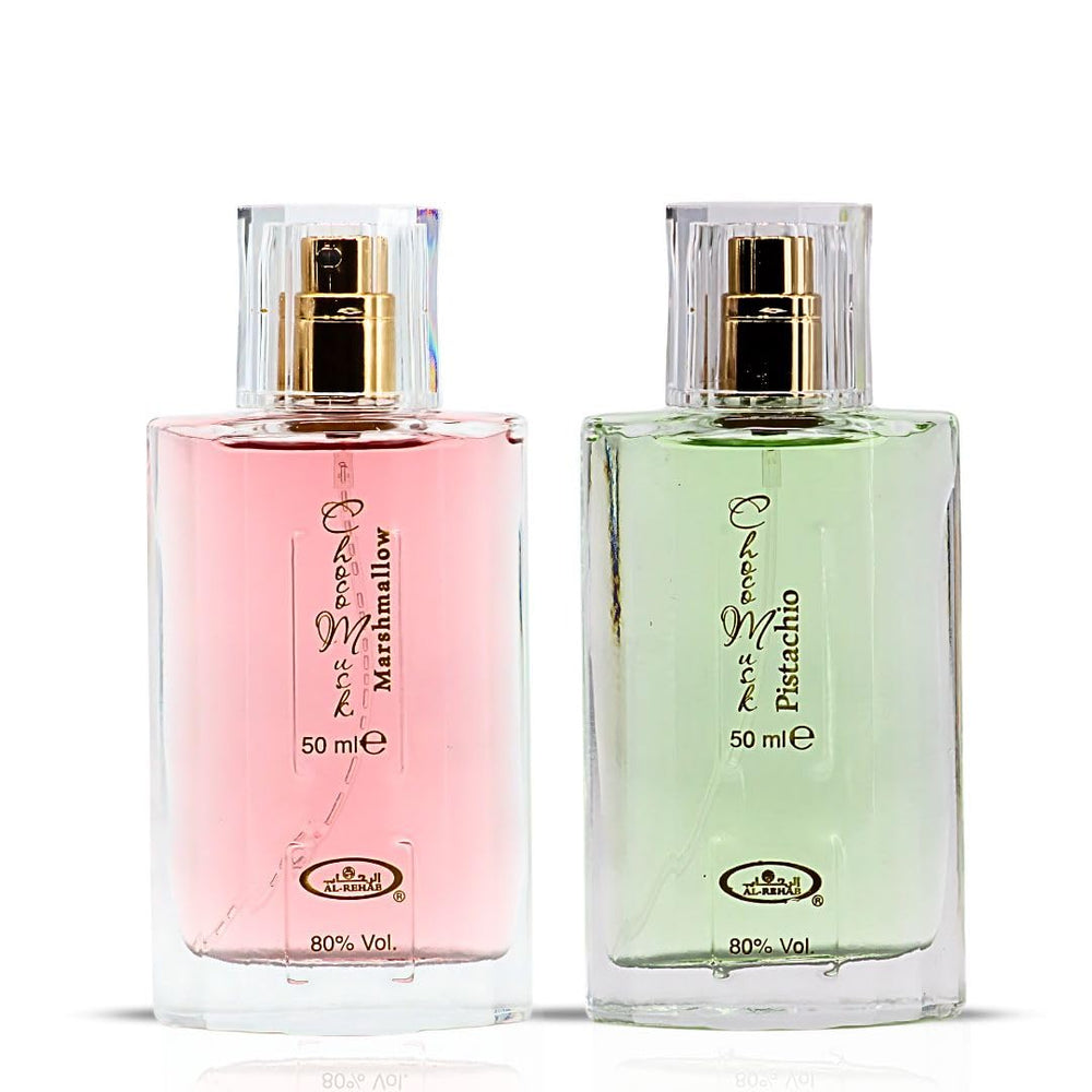 Al-Rehab Choco Musk Marshmallow bottle delivers a cozy gourmand vibe for evenings.