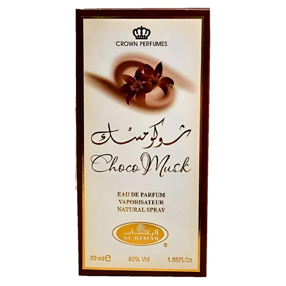 Al-Rehab Choco Musk packaging box, perfect for gifting or travel
