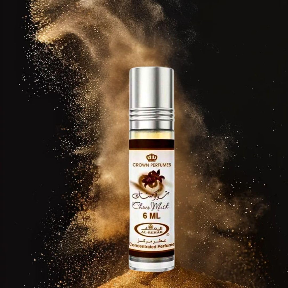 Al-Rehab Choco Musk Pistachio bottle with creamy nut notes