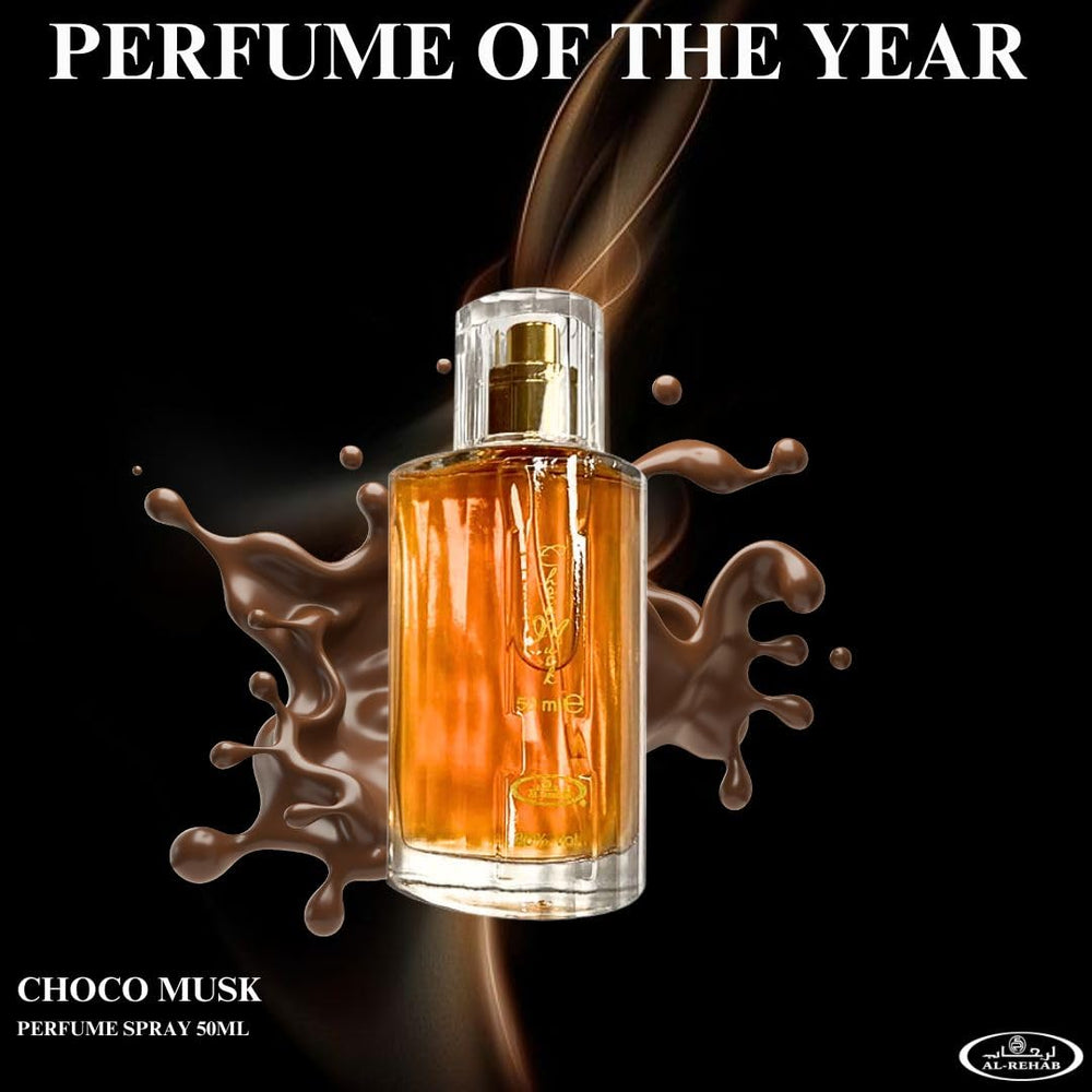 Al-Rehab Choco Musk Pistachio edp bottle showing creamy nutty character