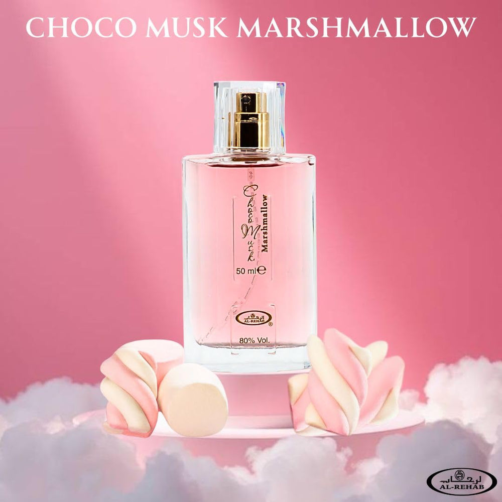 Al-Rehab Choco Musk Pistachio packaging signals premium gifting appeal.