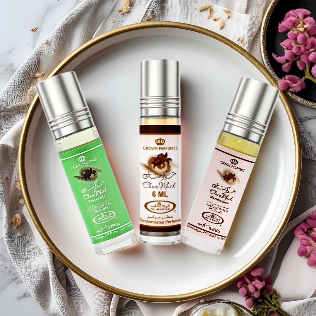 Al-Rehab Choco Musk roll-on for mess-free on-the-go fragrance