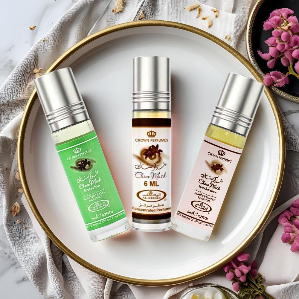 Al-Rehab Choco Musk roll-on for mess-free on-the-go fragrance