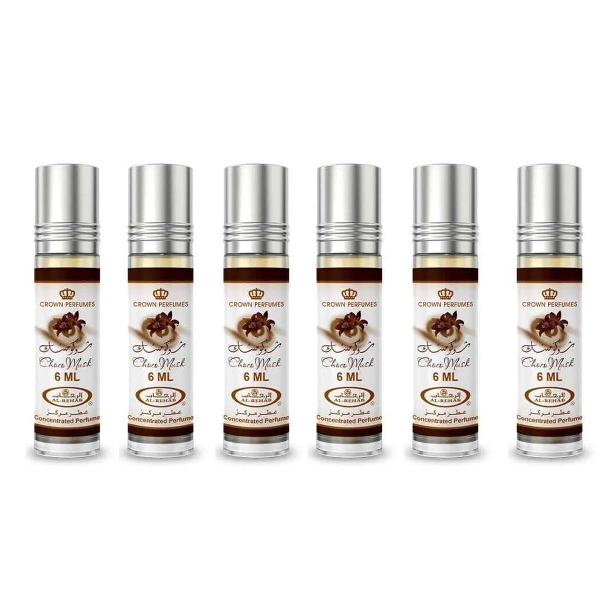 Al-Rehab Choco Musk rollerball bottle for on-the-go, versatile unisex fragrance.
