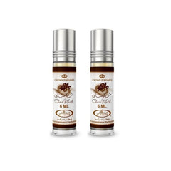 Al-Rehab Choco Musk rollerball bottle with amber vanilla fragrance for all-day wear.