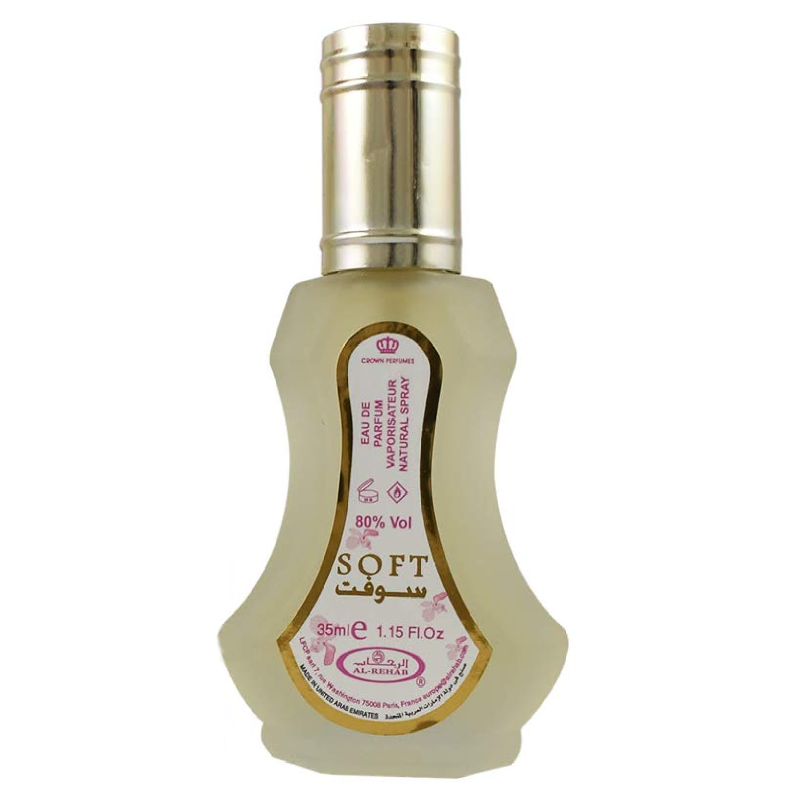 Al-Rehab Soft EDP bottle displayed in an elegant daily-wear setup