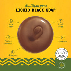 Alaffia African Black Soap shampoo pump bottle for scalp cleansing.