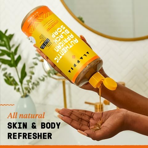 Alaffia Champú Negro para cabello con caspa, limpieza suave y purificante.