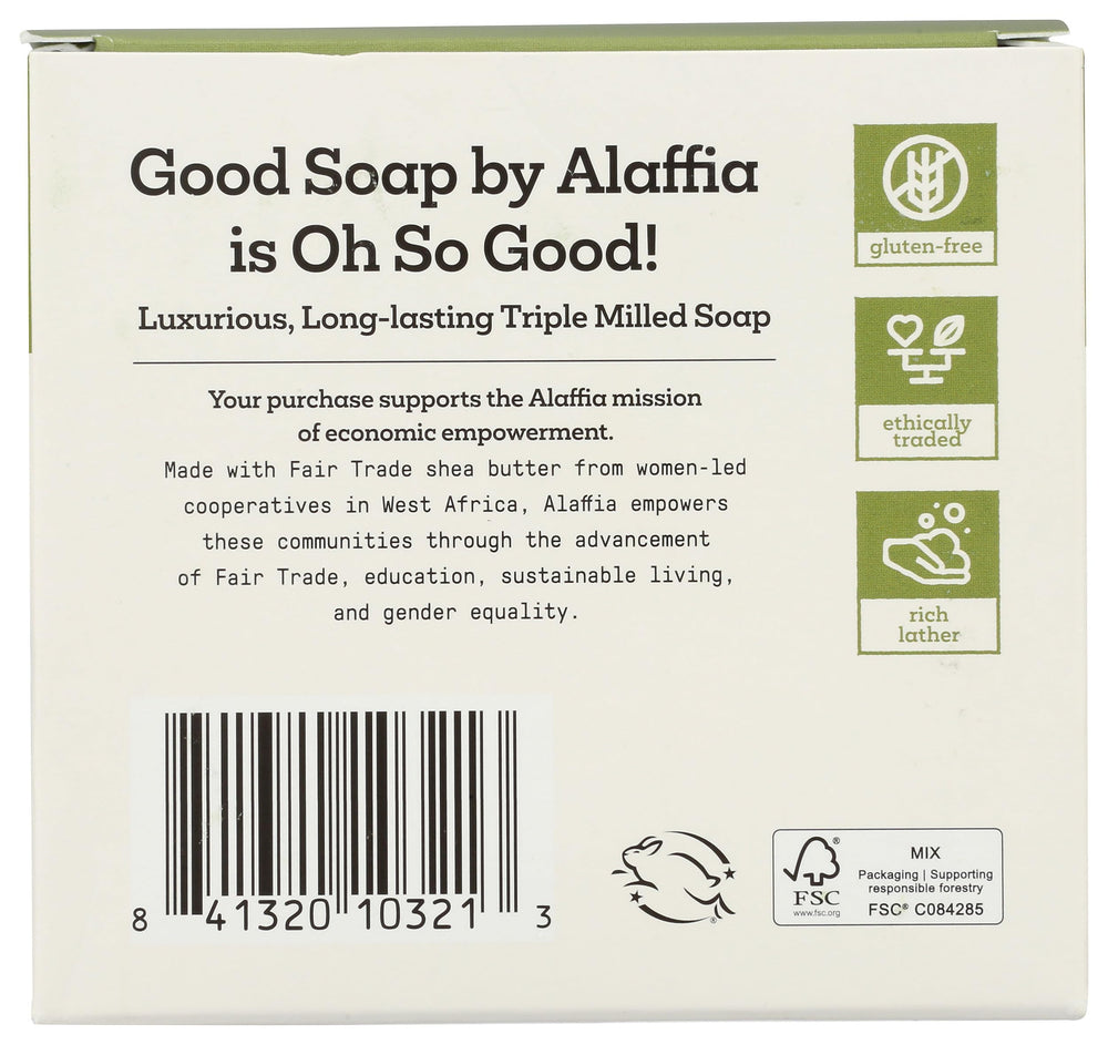 Alaffia Jabón de Menta, espuma suave durante la limpieza.