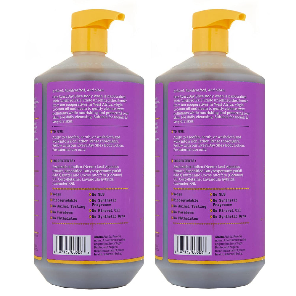 Sulfate-free lavender wash from Alaffia helps preserve natural oils while soothing skin.