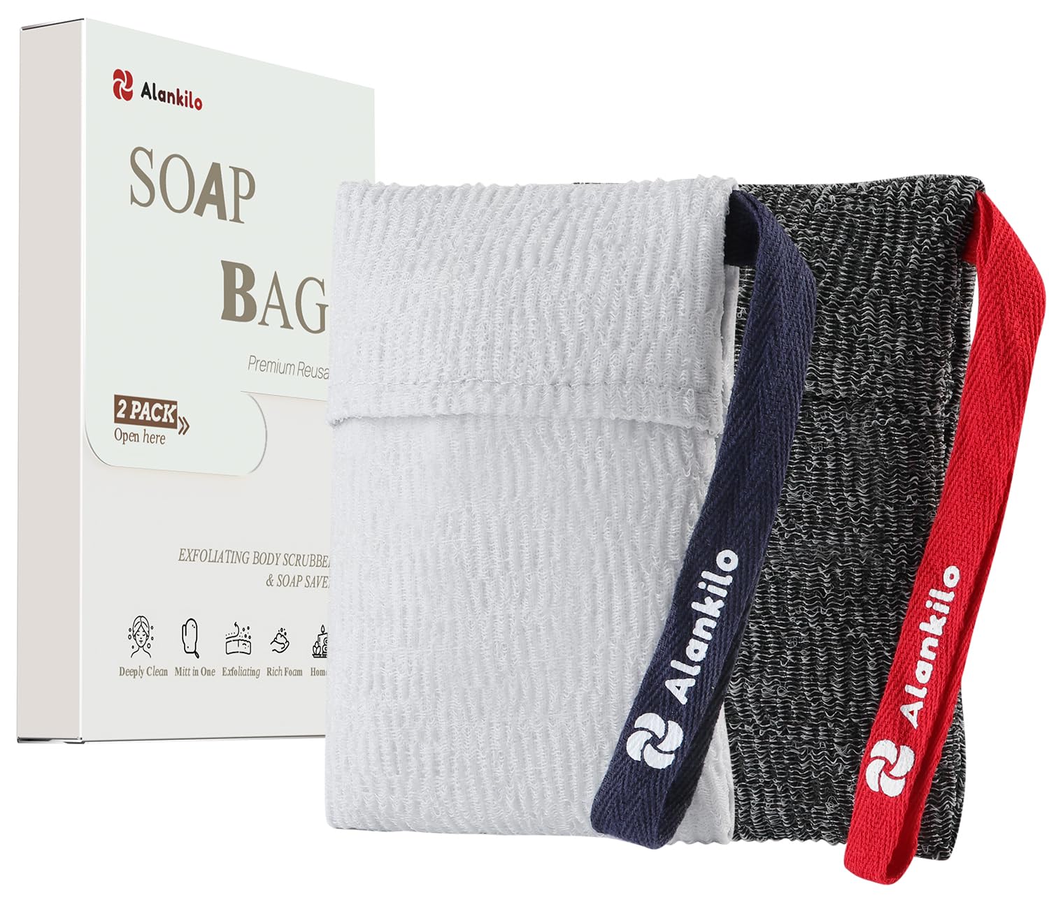 Alankilo, bolsa de jabón con red de espuma que genera mucha espuma con menos jabón.