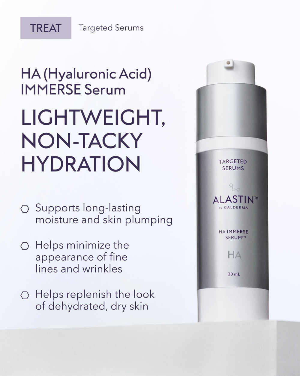 ALASTIN Skincare HA IMMERSE bottle dropper for precise dosing