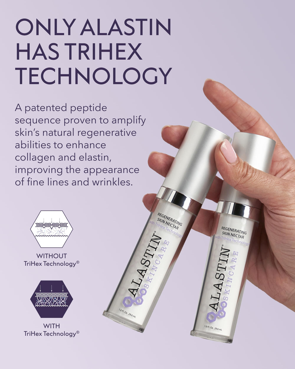 Packaging shot emphasizing compact 1 oz bottle for travel