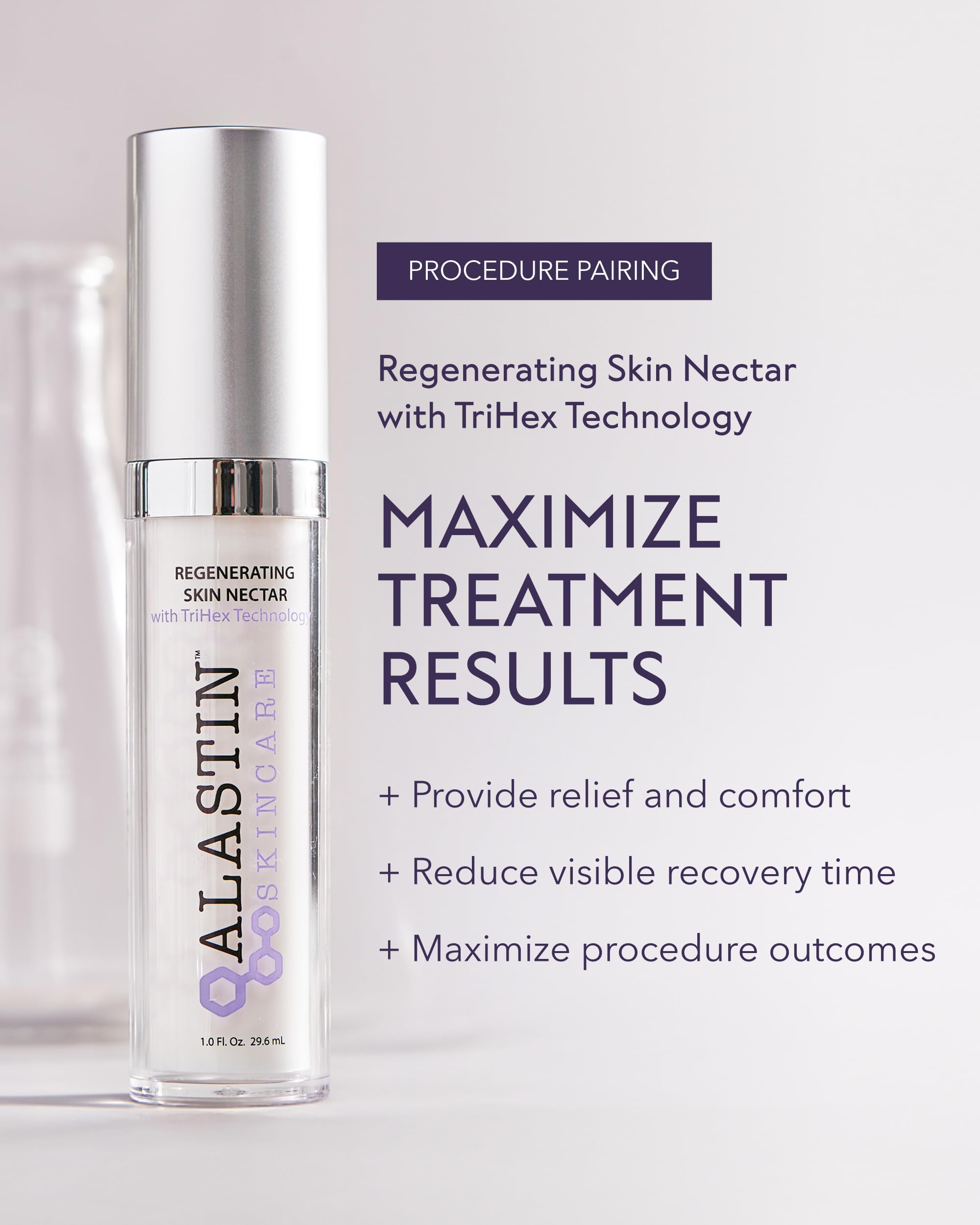 ALASTIN Regenerating Skin Nectar pump-dispense shown for easy daily use