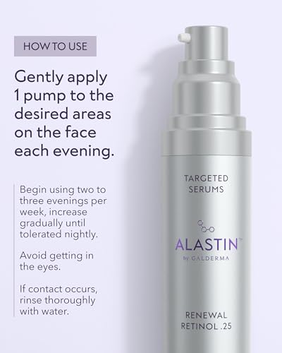 ALASTIN Renewal Retinol Serum ingredients card with lipid-encapsulated retinol.