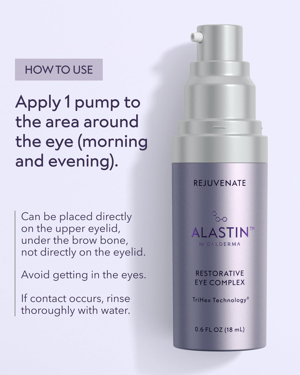 ALASTIN Restorative Eye Complex texture detail, creamy formula ready to blend.
