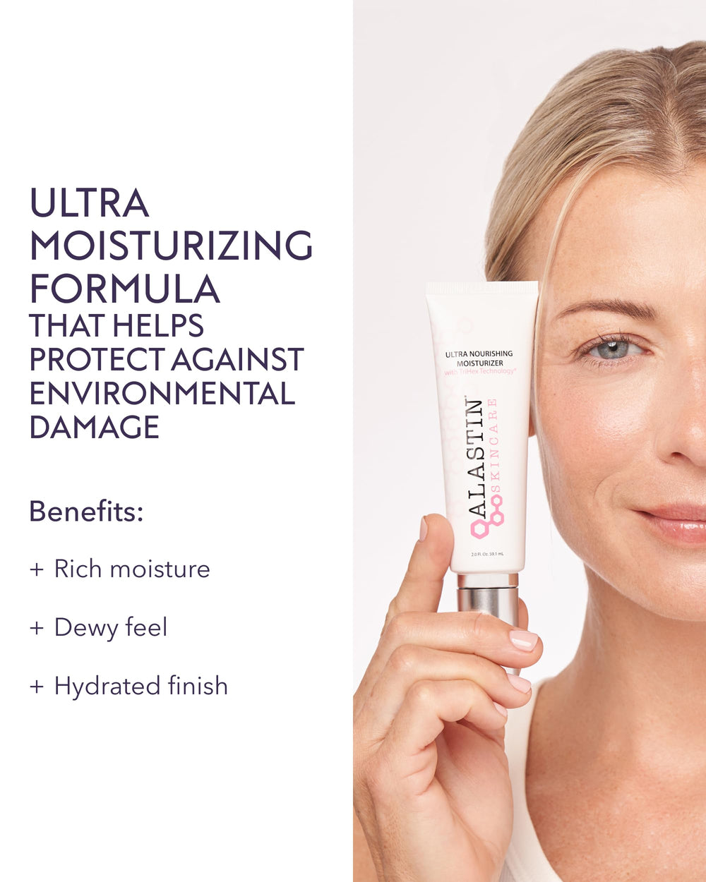 Creamy texture swirl of ALASTIN Ultra Nourishing Face Moisturizer