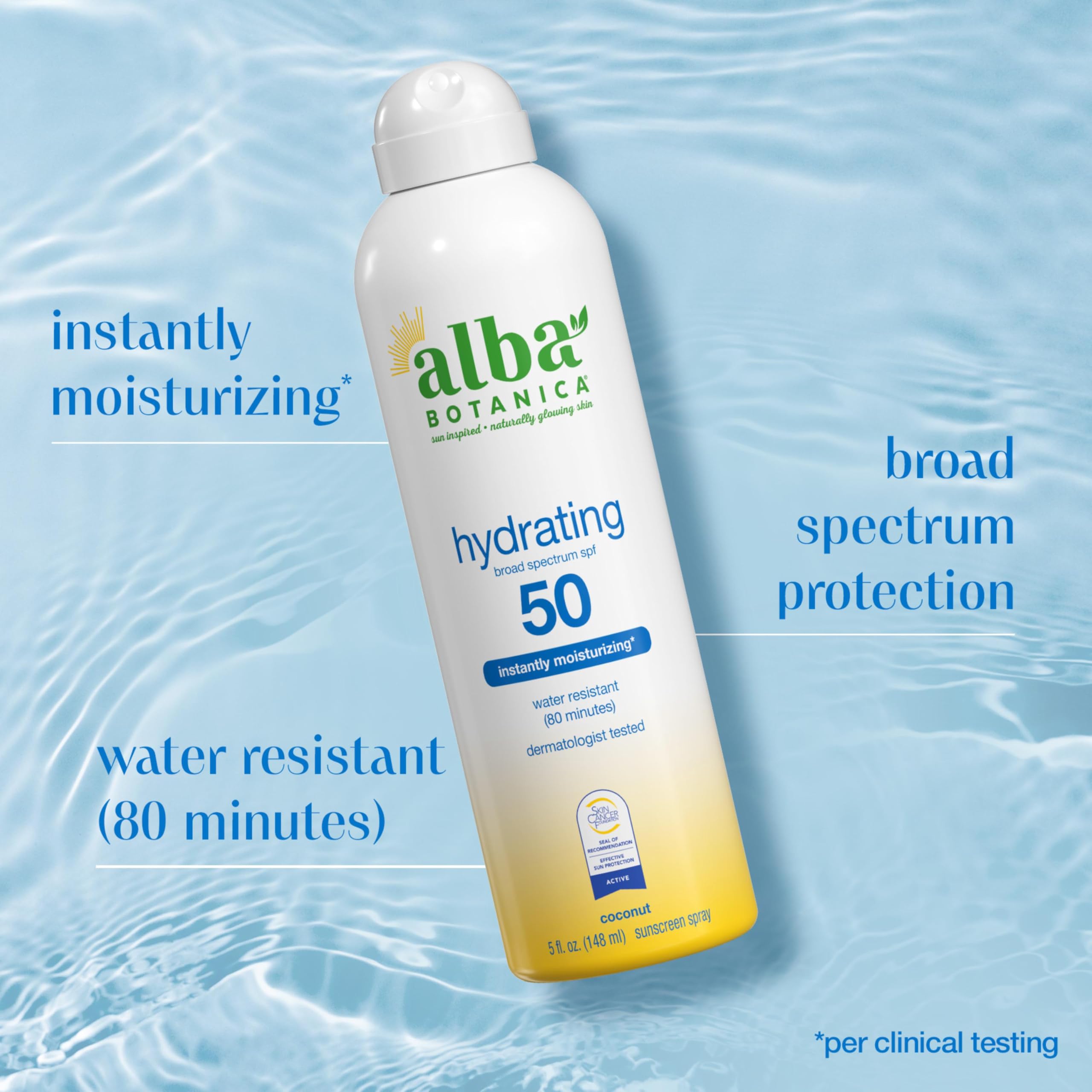 Alba Botanica beach-ready sun care routine with easy-mist application