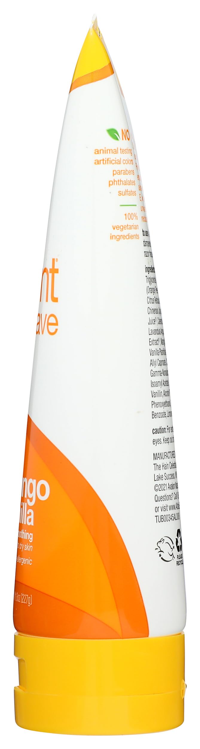 Cruelty-free Leaping Bunny certified Alba Botanica shaving cream.