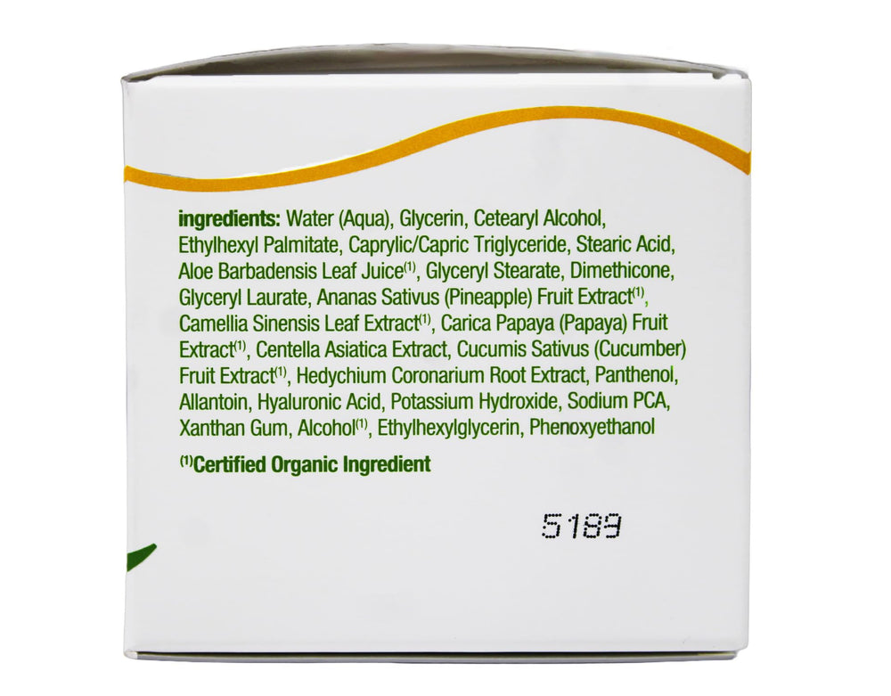 Alba Botanica Green tea antioxidants closeup indicates refreshing moisture