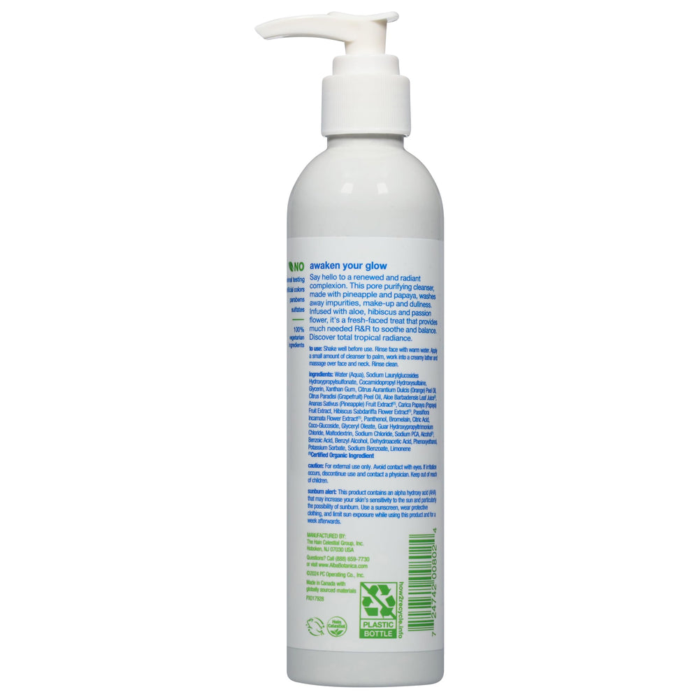 Alba Botanica exfoliante facial, gel de aloe vera, suaviza y refresca la piel