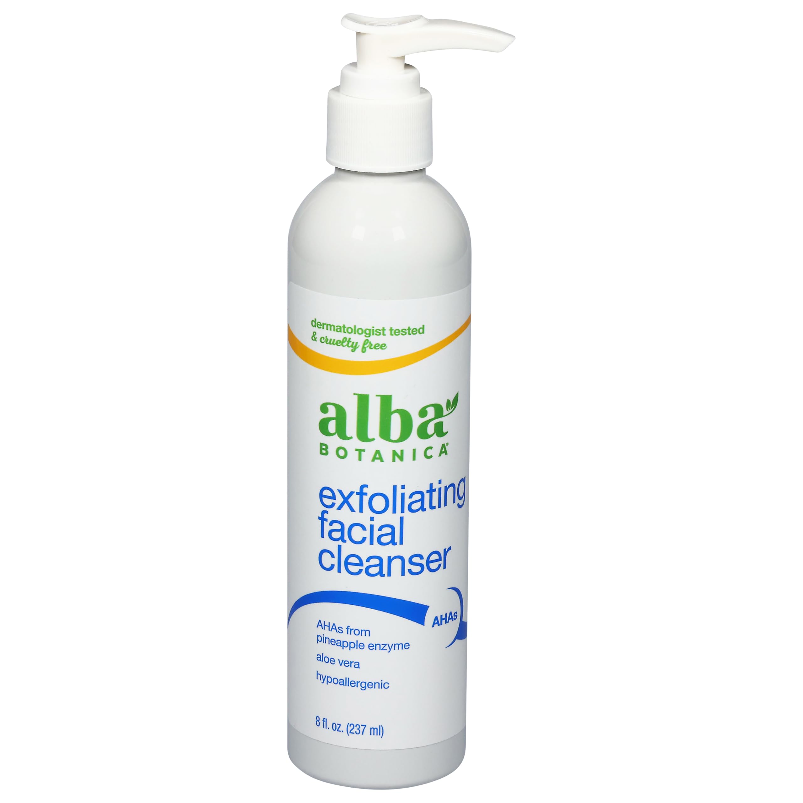 Alba Botanica exfoliante facial con enzima de piña, purifica poros y deja frescura