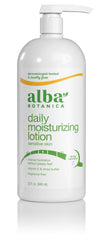 Alba Botanica Loción Diaria para Piel Sensible, envase 32 oz, hidratación suave para piel seca.