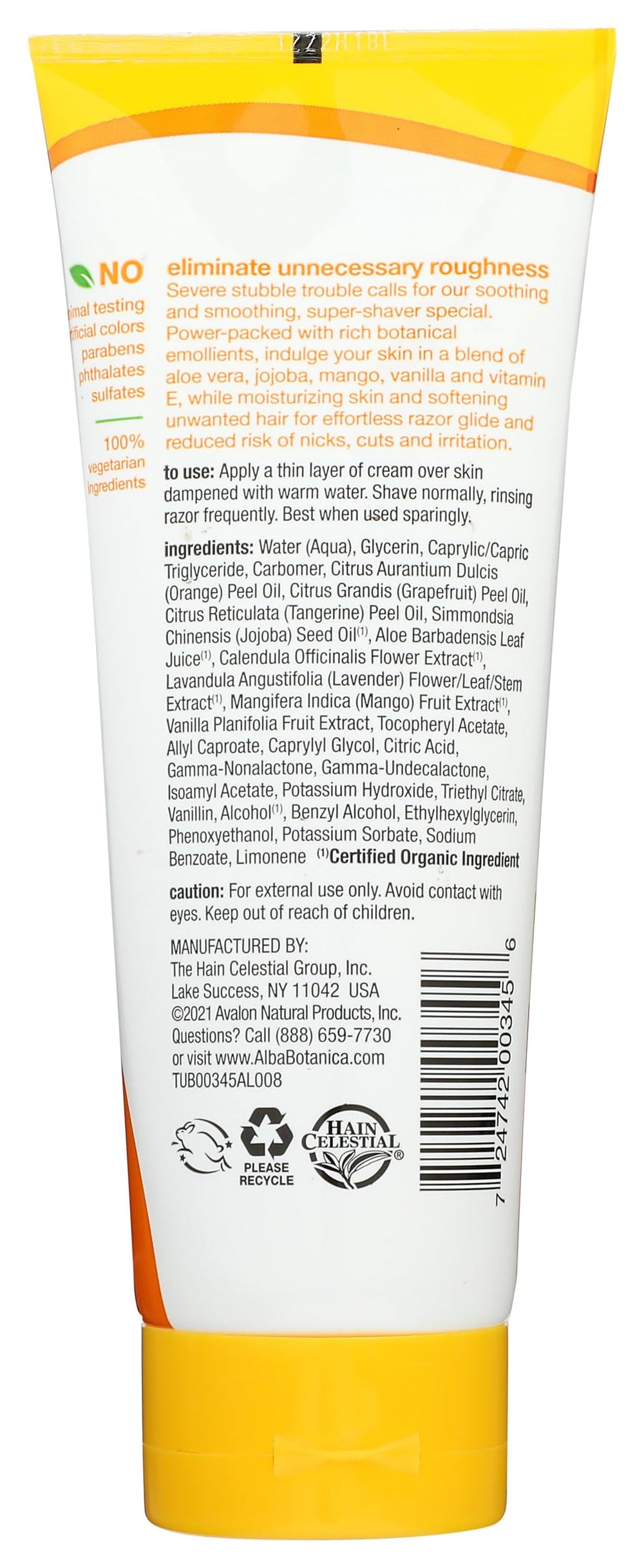 Alba Botanica Mango Vanilla shave cream application close-up for silky glide.