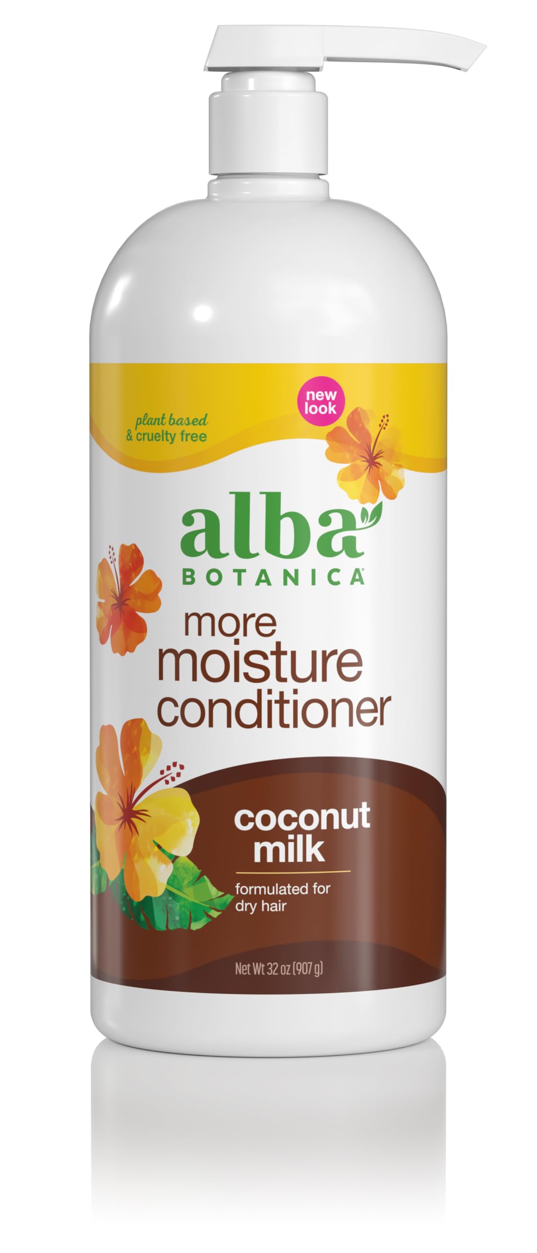 Alba Botanica Más Humectante: botella de leche de coco para cabello hidratado