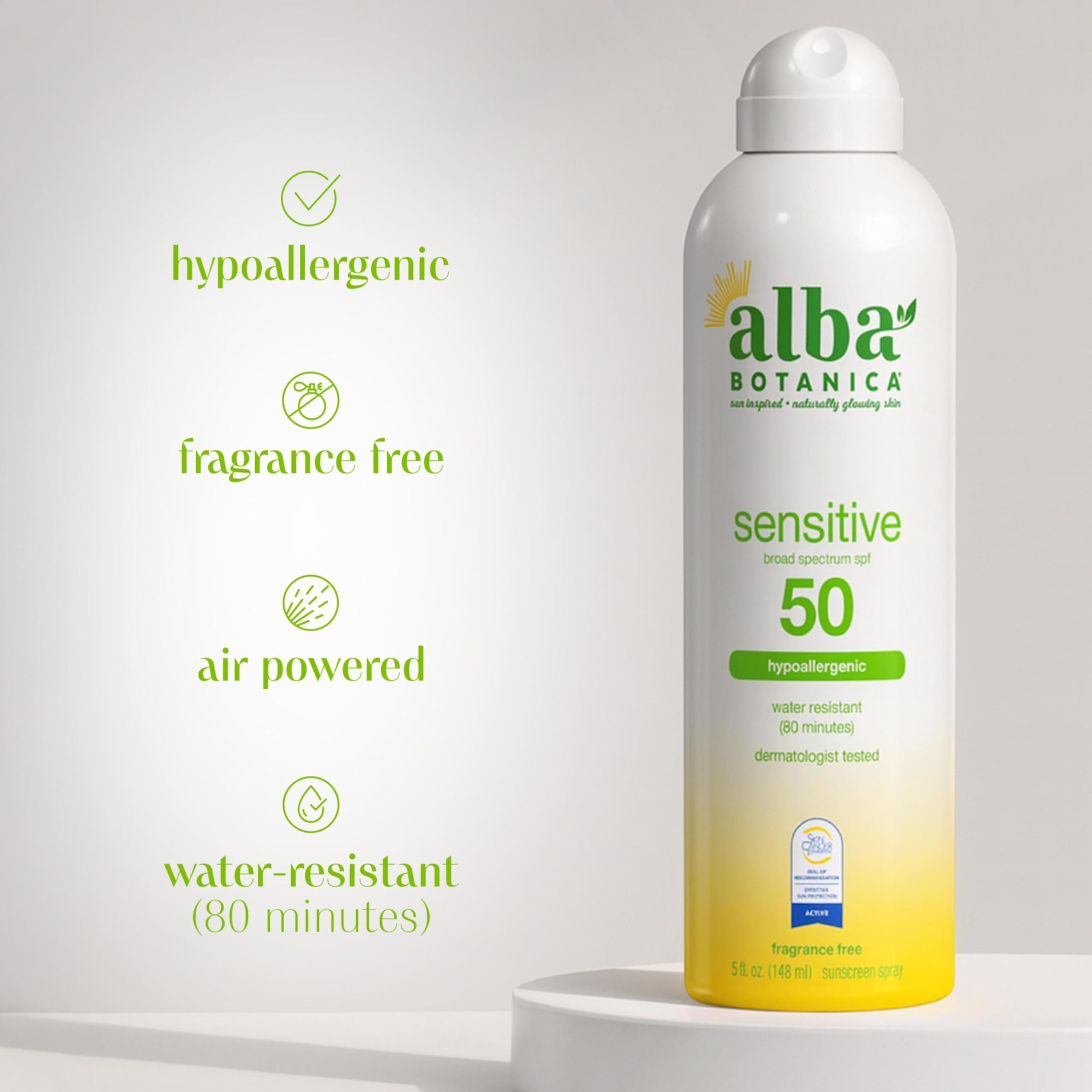 Fórmula biodegradable y libre de crueldad de Alba Botanica.