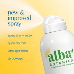 Protector solar sin fragancia de Alba Botanica para piel sensible.