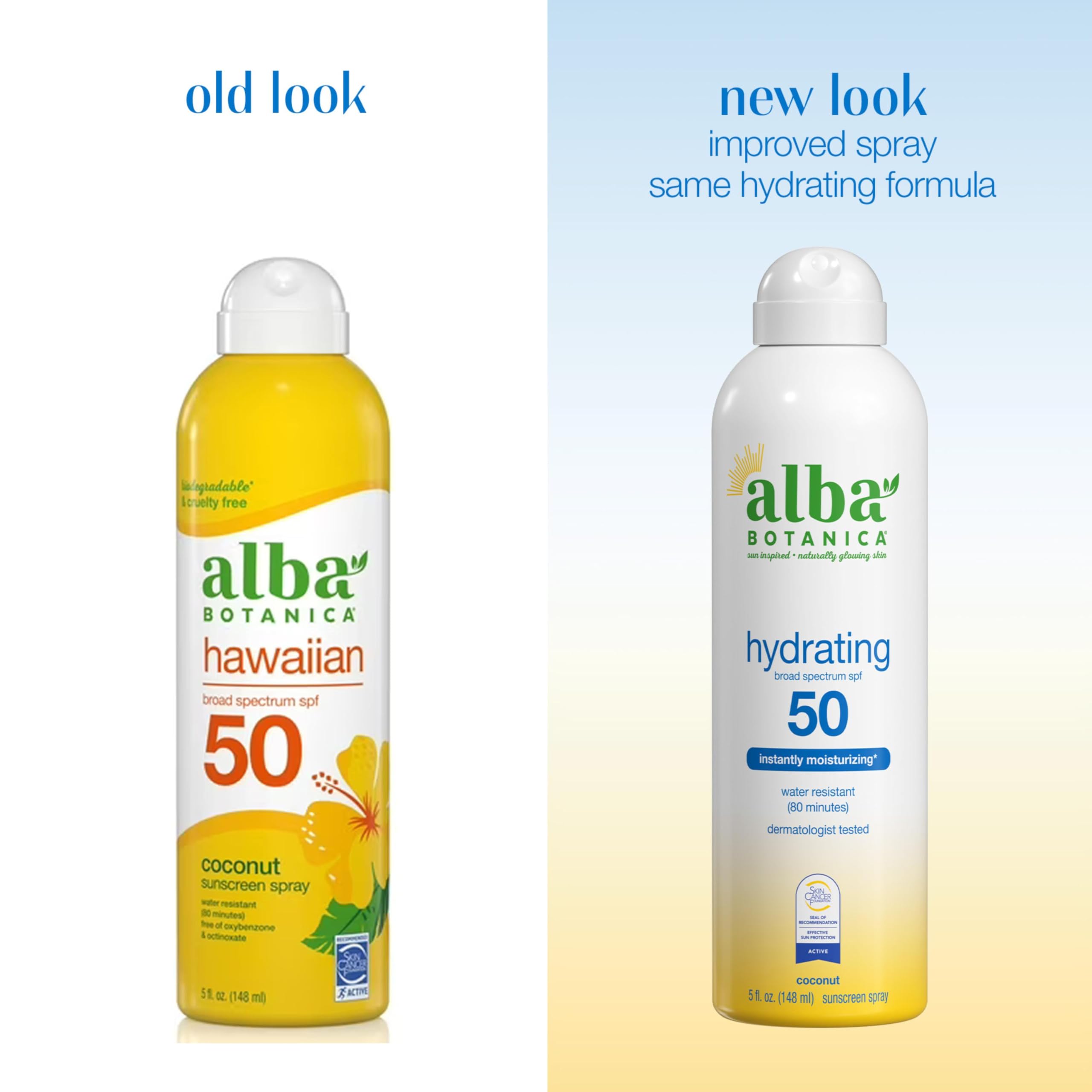 Alba Botanica SPF 50 broad-spectrum label on bottle