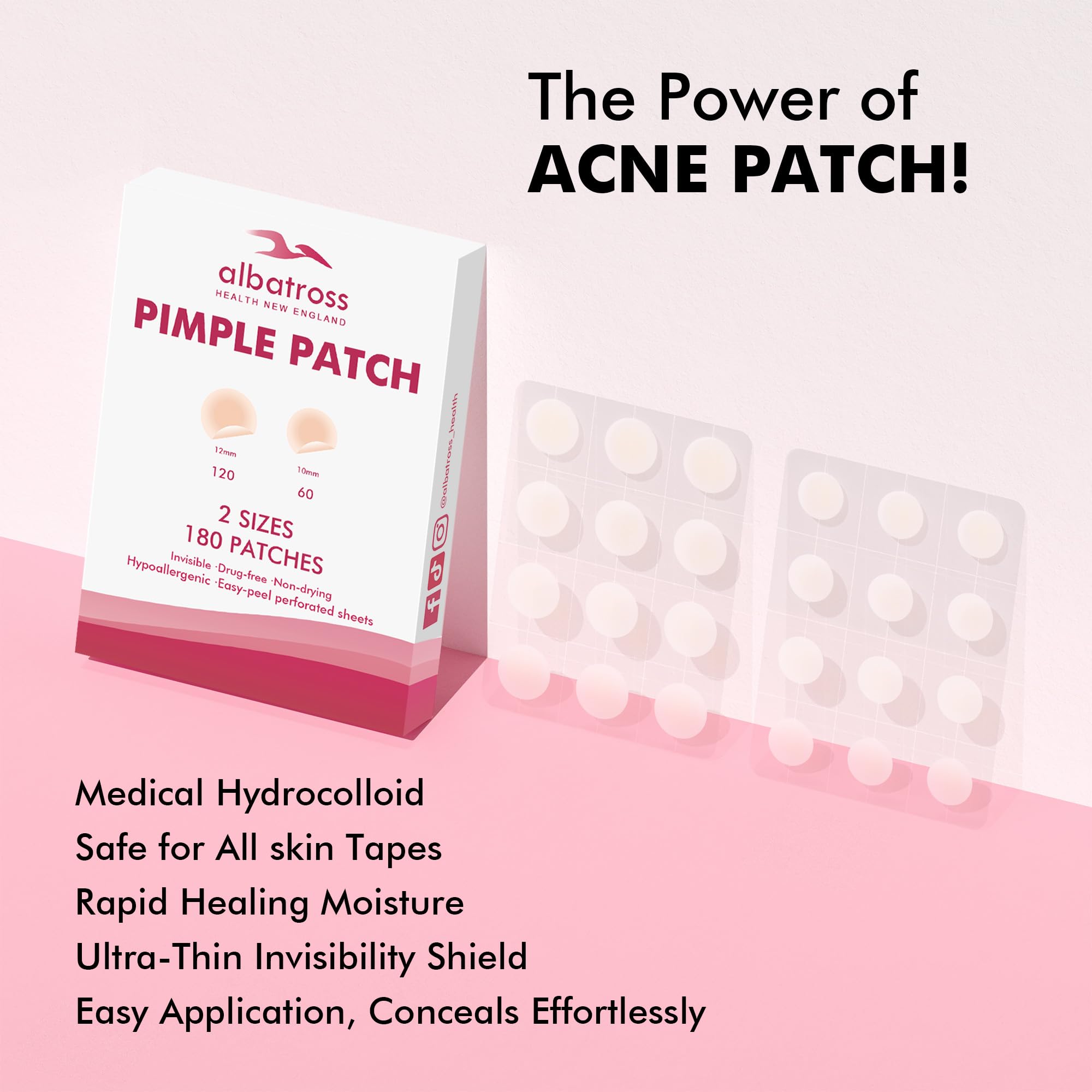 Albatross Health New England patches suit all skin types and can be worn under makeup