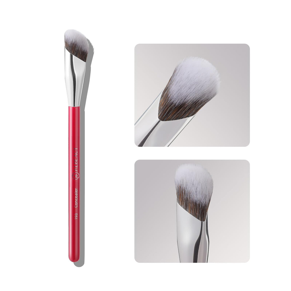 Albeaut 193 Concealer Brush with angled bristles for precise under-eye blending.